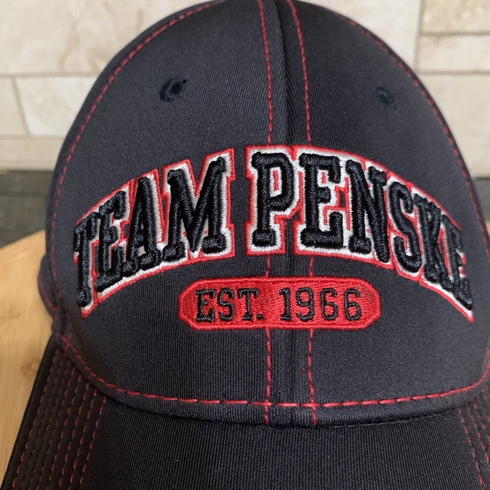Team Penske 1966 Fitted Baseball Hat Black One Size Embroidered Penske Racing